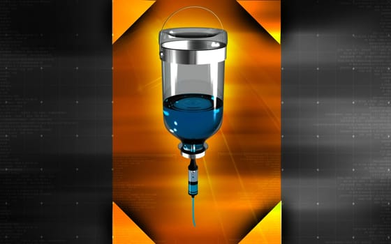Digital illustration of drip in colour background