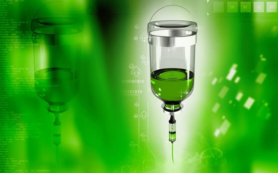 Digital illustration of drip in colour background