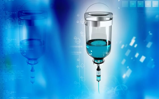 Digital illustration of drip in colour background