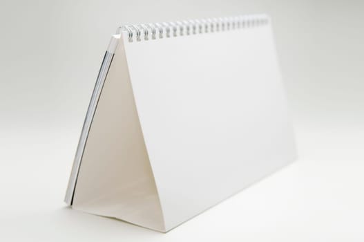 empty ring calendar on white background,format-filling
