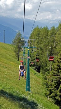 Chairlift in the Hirzer area,South Tyrol