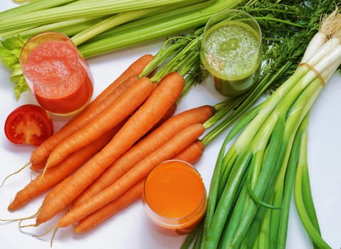 Gemuesesaft from fresh organic vegetables