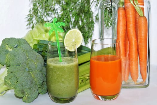 Gemuesesaft from fresh organic vegetables