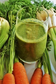 Gemuesesaft from fresh organic vegetables