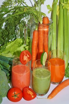 Gemuesesaft from fresh organic vegetables