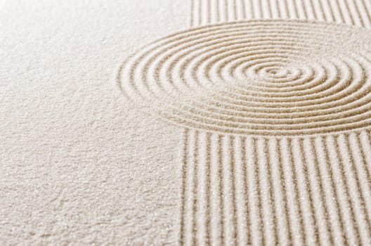 Sand with lines and circles