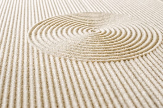Sand with lines and circles