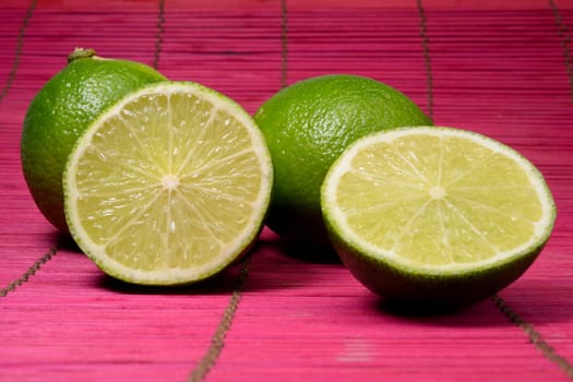 Fresh halved lime