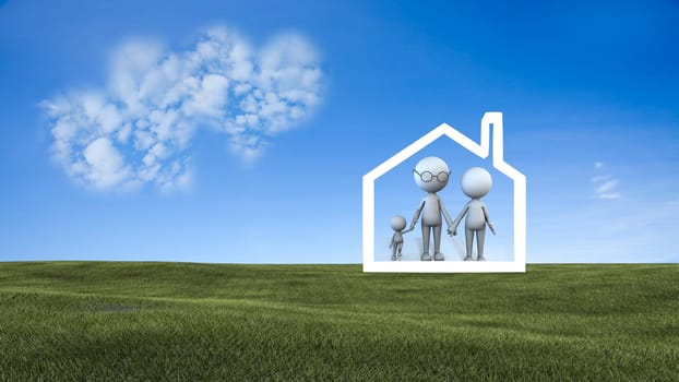 happy family scene outdoors for adv or others purpose use