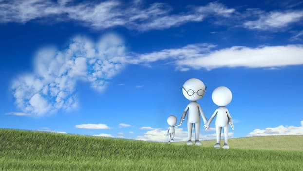happy family scene outdoors for adv or others purpose use