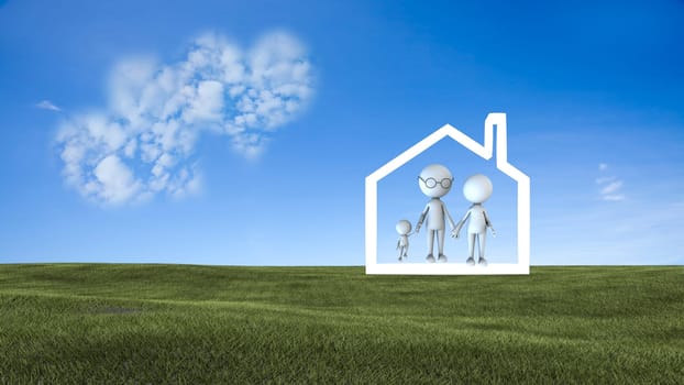happy family scene outdoors for adv or others purpose use