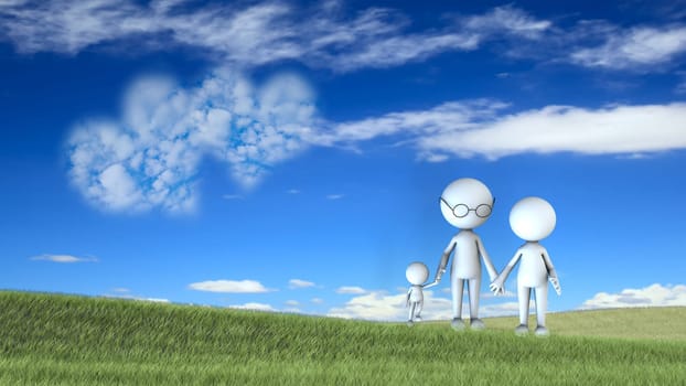 happy family scene outdoors for adv or others purpose use