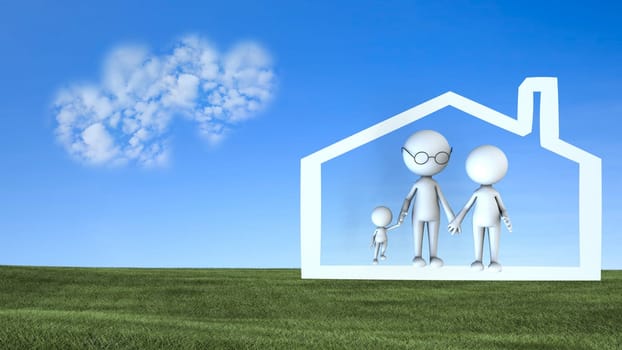 happy family scene outdoors for adv or others purpose use