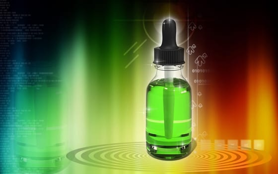 Digital illustration of medicine in colour background