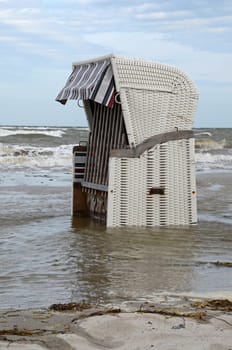 flooded beach basket