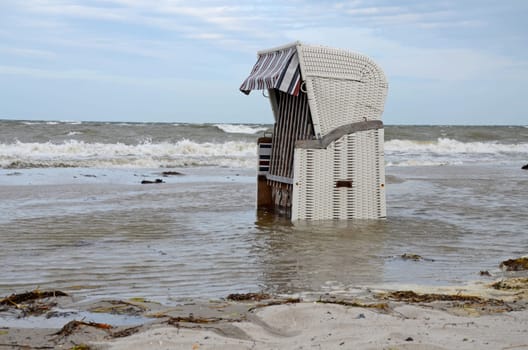 flooded beach basket