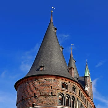 Detail Holstentor in Lübeck