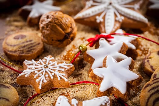 Assortment of Christmas cookies and gingerbread