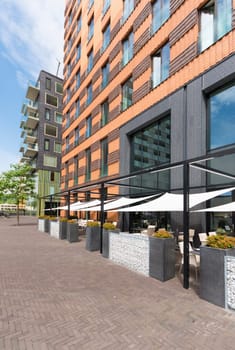 luxurious outdoor terrace in amsterdam, netherlands
