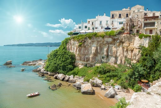 Old seeside town of Vieste in Puglia, Italy