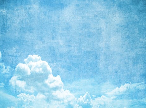 Grunge blue sky background with space for text