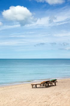 Blue sea and blue sky