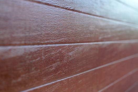 A close up shot of wood panelling
