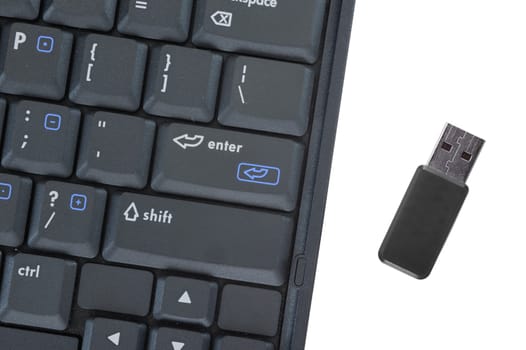 A close up shot of a USB stick