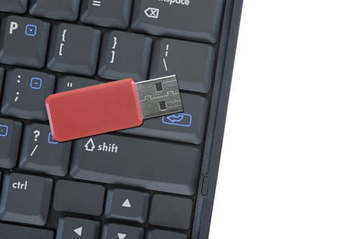 A close up shot of a USB stick