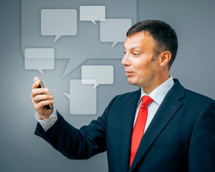 An image of a business man communication