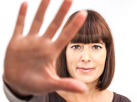 An image of a beautiful brunette woman