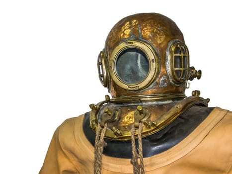 An image of an old diving suit