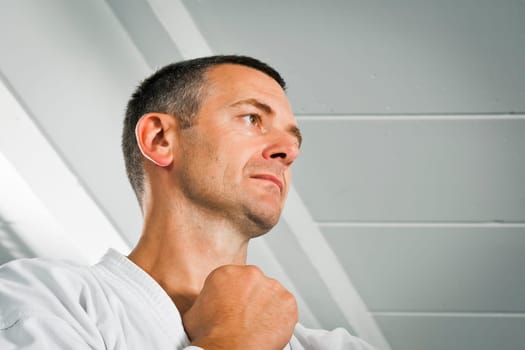 An image of a boxing man in the studio