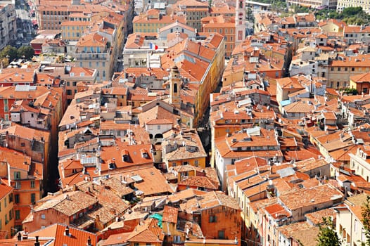 Old town architecture of Nice on French Riviera