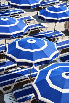 Mediterranean beach during hot summer day