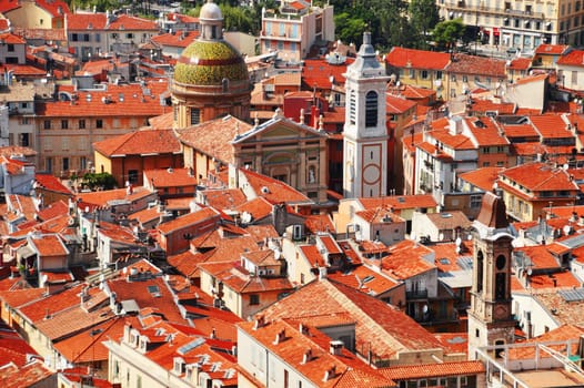 Old town architecture of Nice on French Riviera