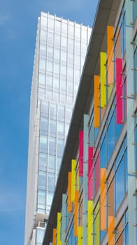 Office building in the Amsterdam Zuidas (South axis) business district. The area is known as an international high level knowledge and business center