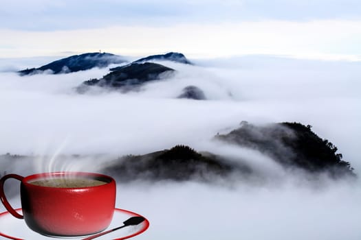 3d rendering Cup of coffee for adv or others purpose use