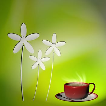 3d rendering Cup of coffee for adv or others purpose use