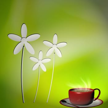 3d rendering Cup of coffee for adv or others purpose use