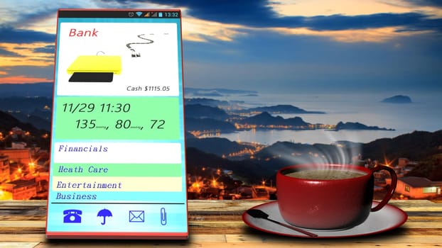 modern phone design with heath care for adv or others purpose use