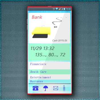modern phone design with heath care for adv or others purpose use