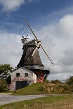 Old windmill without wings in poor condition