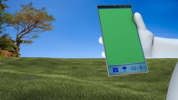 working on big mobile phone fo for adv or others purpose use