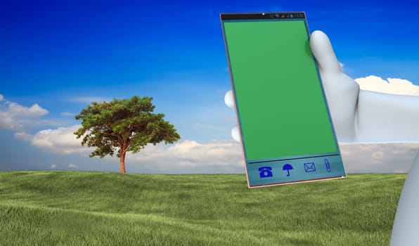 working on big mobile phone fo for adv or others purpose use