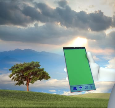 working on big mobile phone fo for adv or others purpose use
