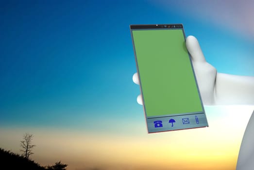 working on big mobile phone fo for adv or others purpose use
