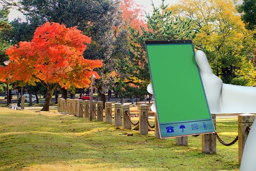 working on big mobile phone fo for adv or others purpose use