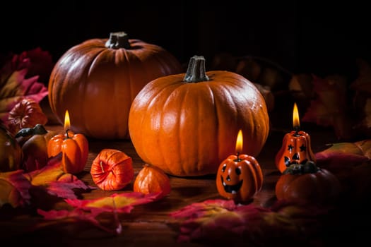 Traditional pumpkins for Thanksgiving and Halloween