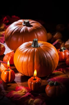 Traditional pumpkins for Thanksgiving and Halloween